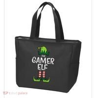 Elf Gamer Xmas Holiday Fun Tote Bag thumb 3