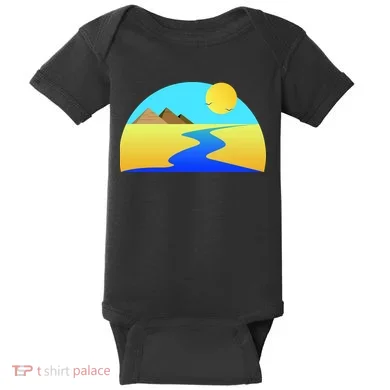 Egypt Nile River Sunset Baby Bodysuit