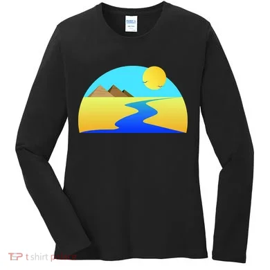 Egypt Nile River Sunset Women's Long Sleeve Shirt