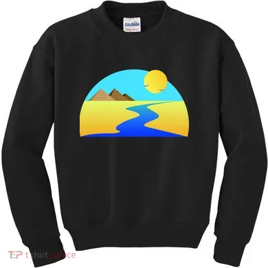 Egypt Nile River Sunset Kids Sweatshirt