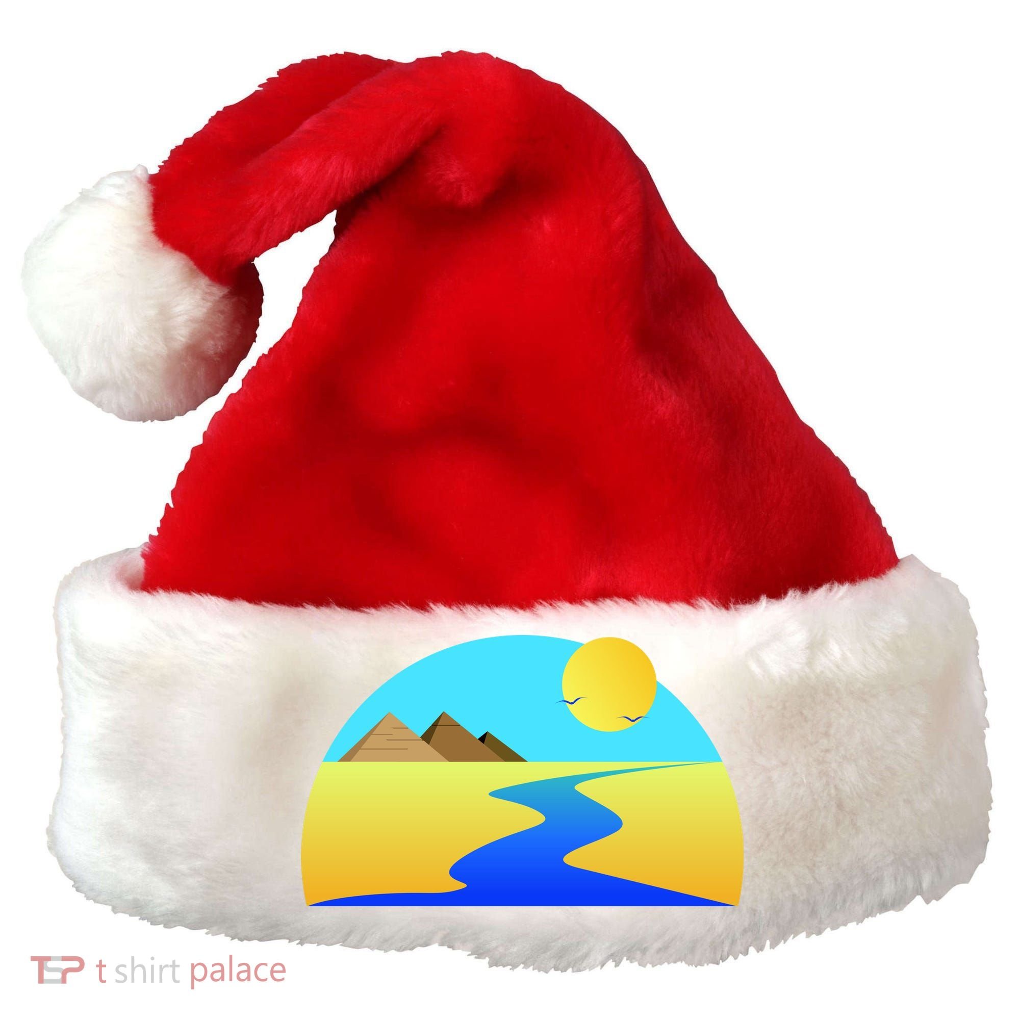 Egypt Nile River Sunset Santa Hat