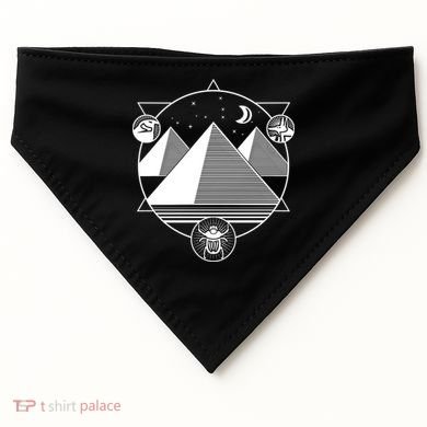 Egyptian Pyramids Emblem USA-Made Doggie Bandana