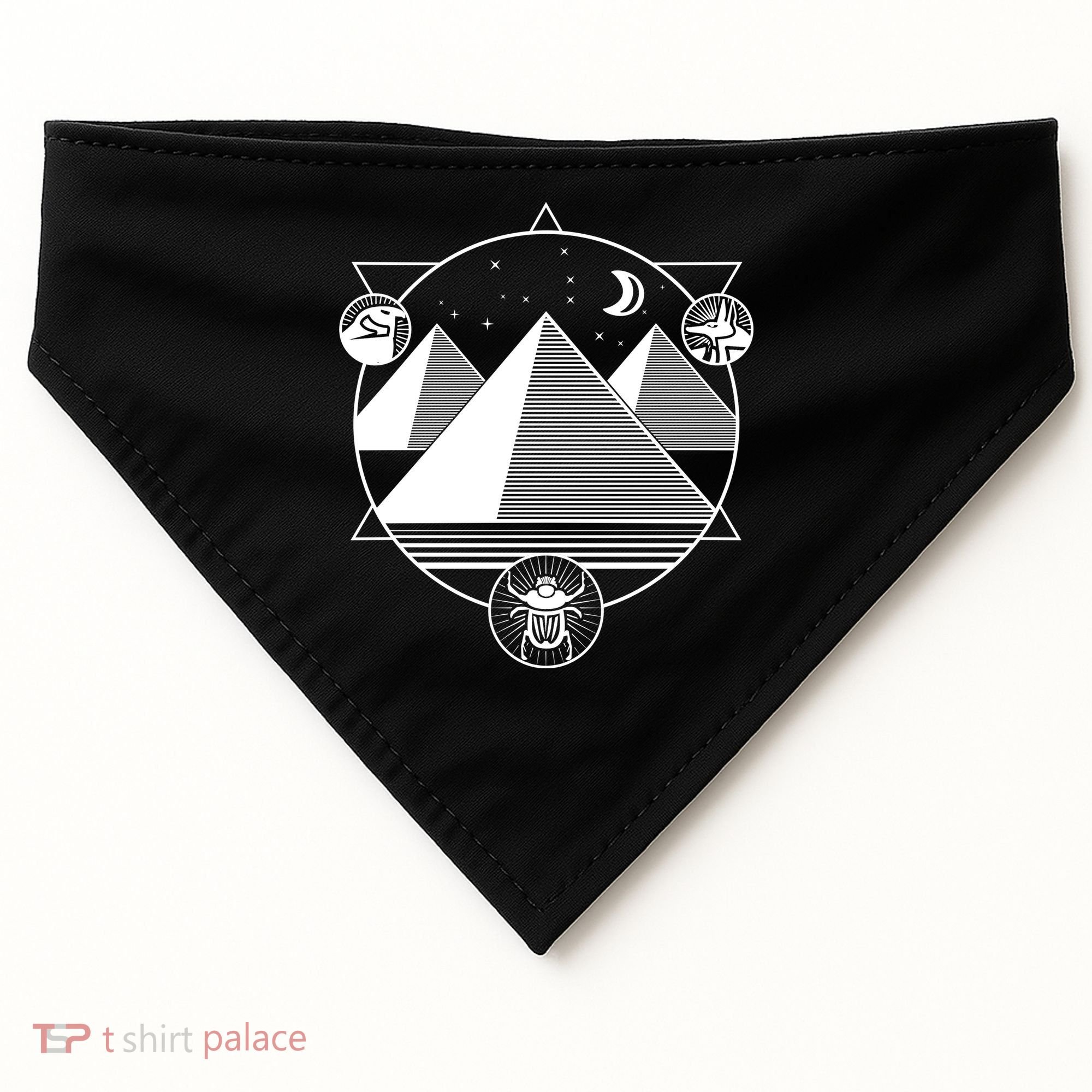 Egyptian Pyramids Emblem USA-Made Doggie Bandana