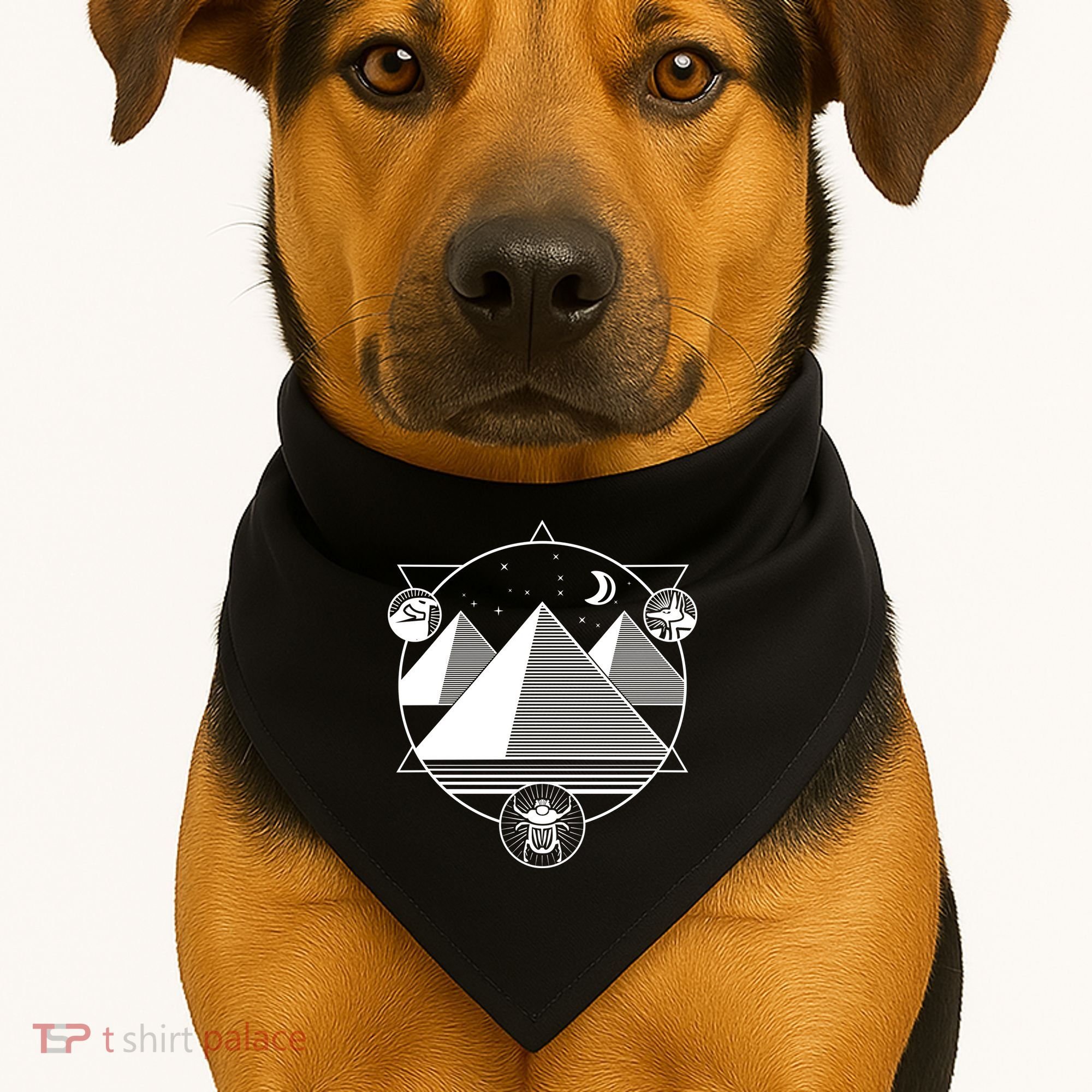 Egyptian Pyramids Emblem USA-Made Doggie Bandana