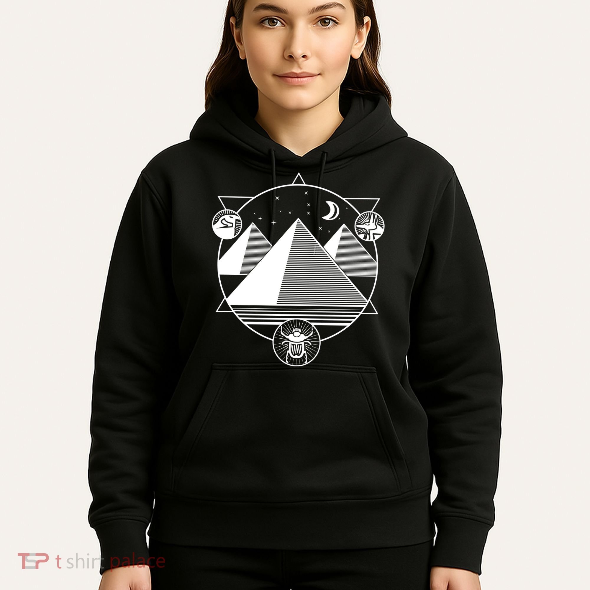 Egyptian Pyramids Emblem Hoodie