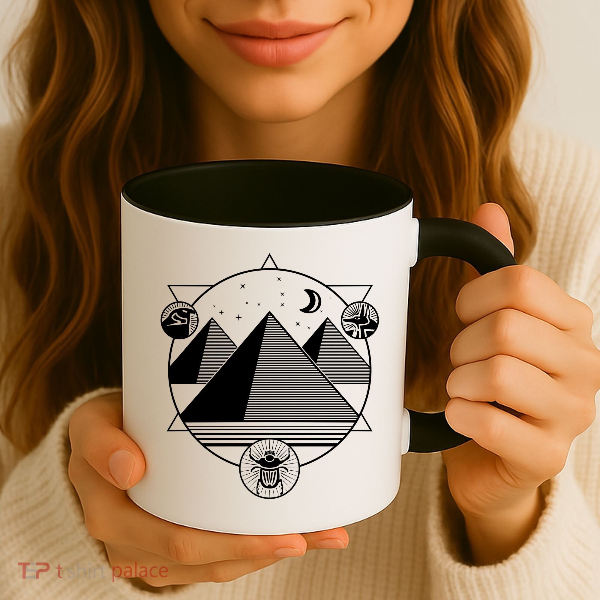 Egyptian Pyramids Emblem Coffee Mug
