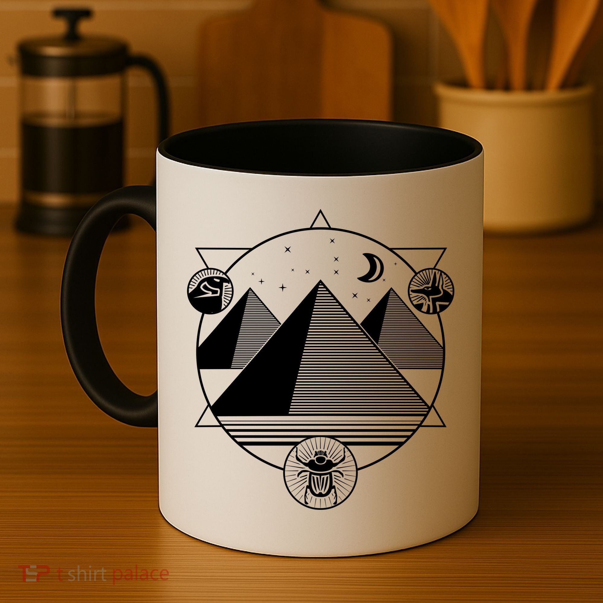 Egyptian Pyramids Emblem Coffee Mug