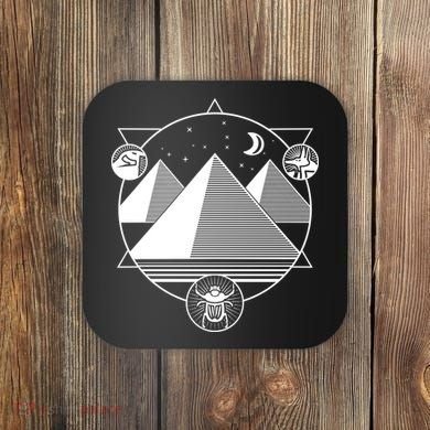 Egyptian Pyramids Emblem Coaster