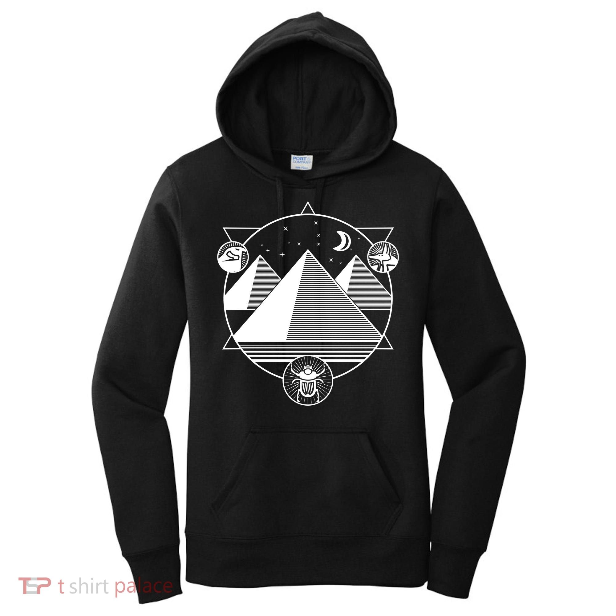 Egyptian Pyramids Emblem Women's Hoodie