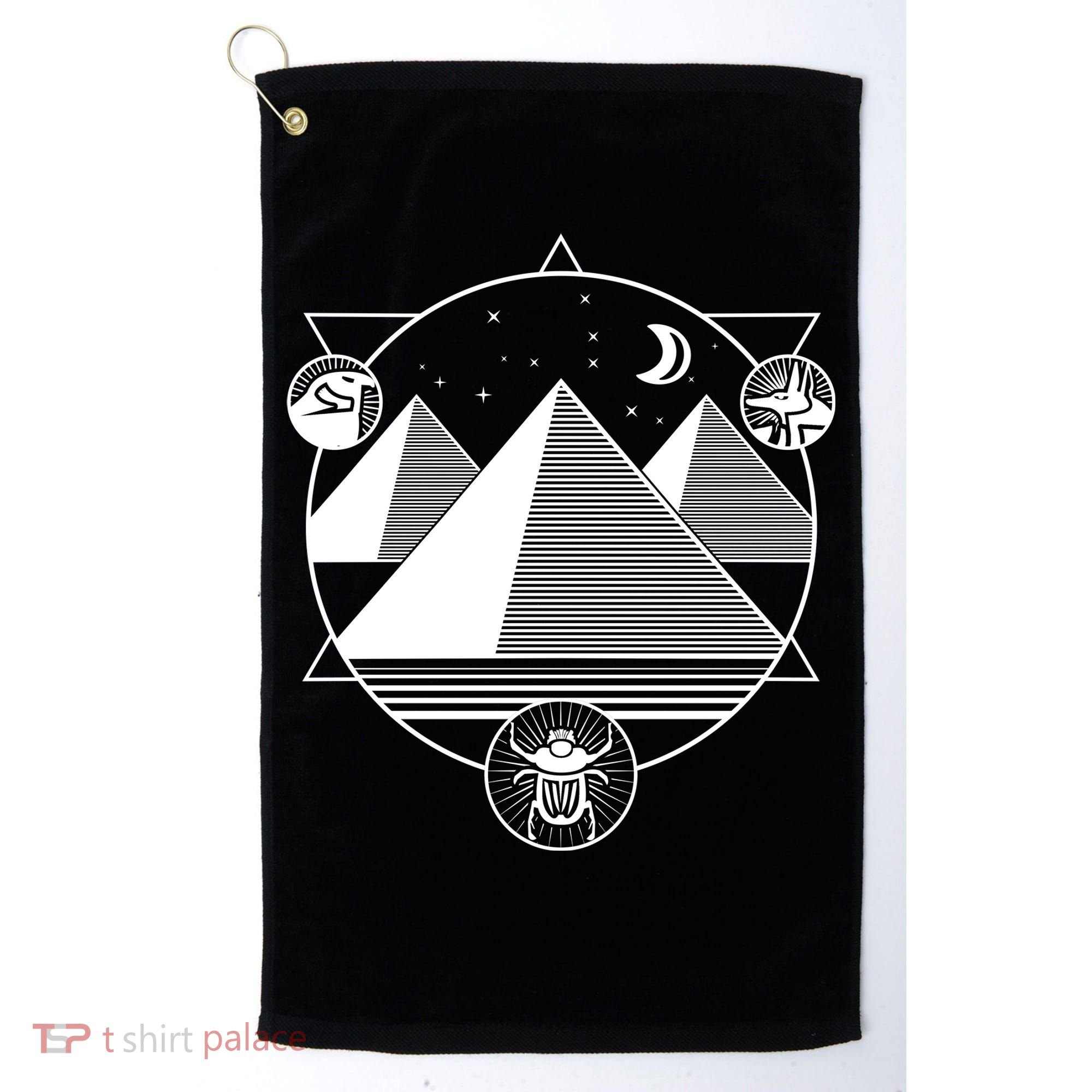 Egyptian Pyramids Emblem Golf Towel