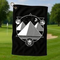 Egyptian Pyramids Emblem Golf Towel thumb 1