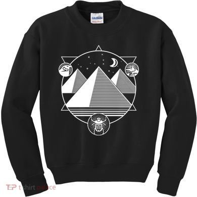 Egyptian Pyramids Emblem Kids Sweatshirt