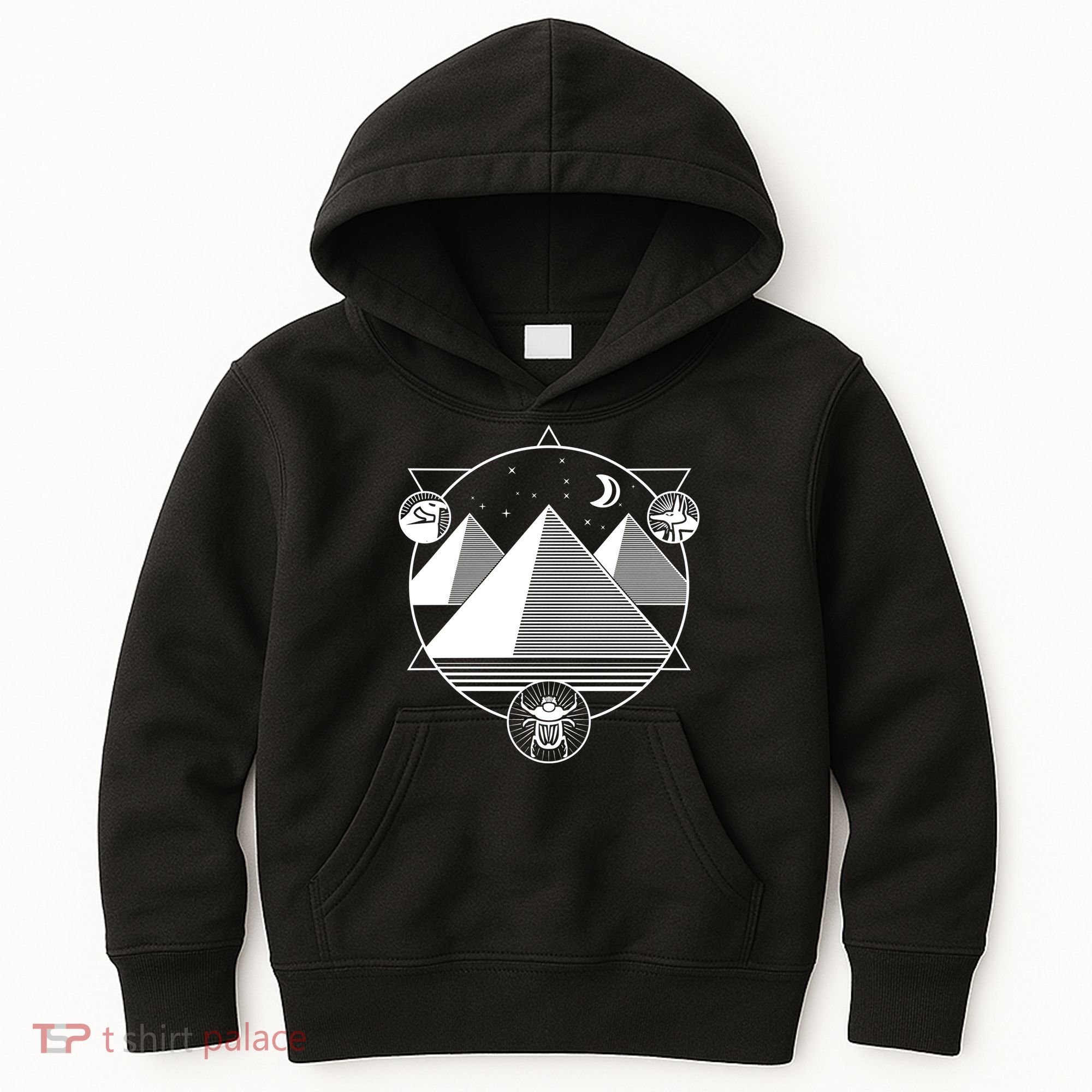 Egyptian Pyramids Emblem Kids Hoodie