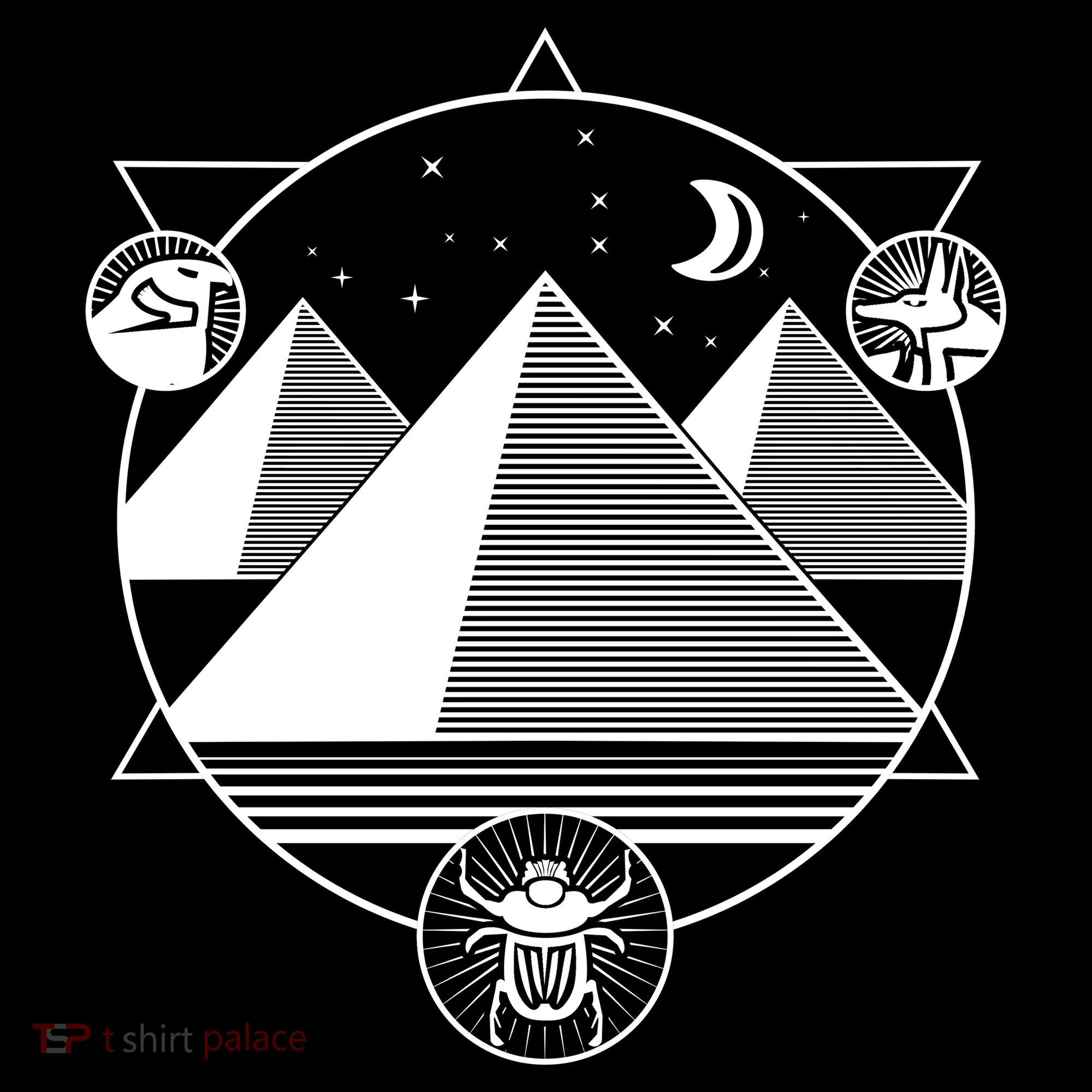 Egyptian Pyramids Emblem Kids Long Sleeve Shirt