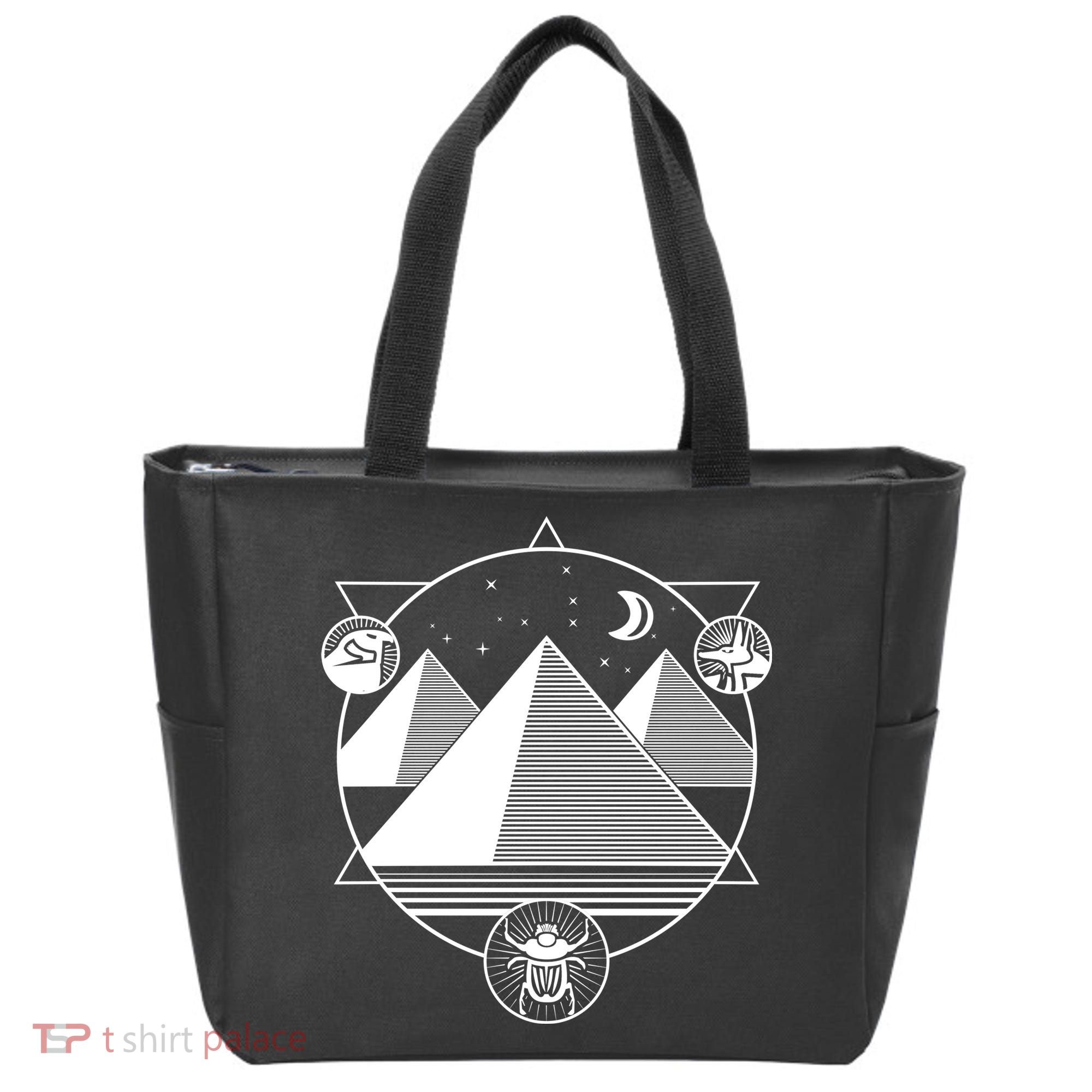 Egyptian Pyramids Emblem Tote Bag
