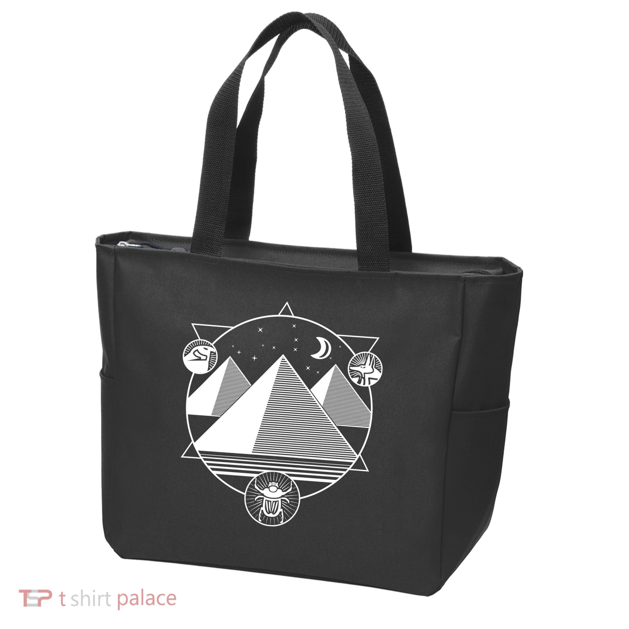 Egyptian Pyramids Emblem Tote Bag