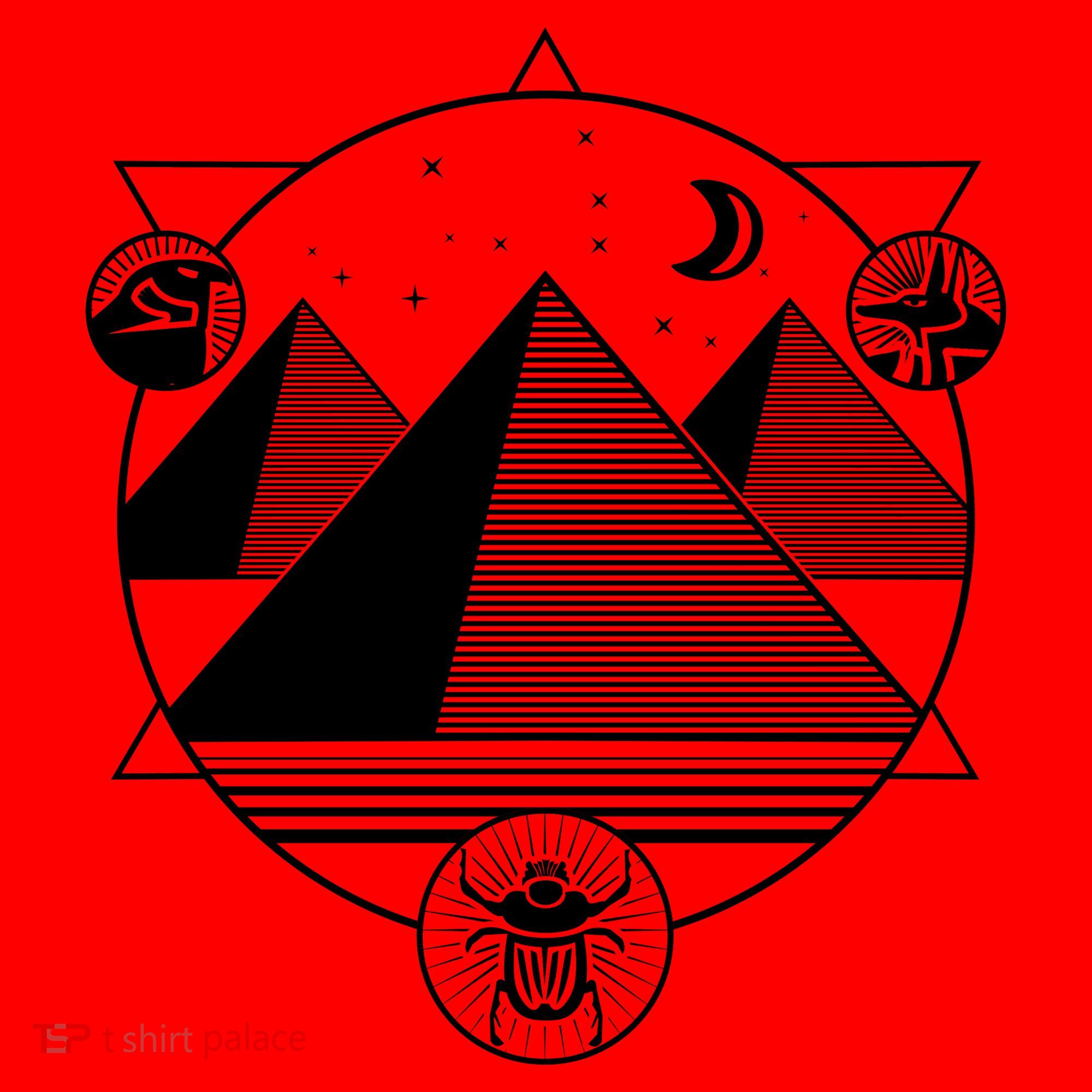 Egyptian Pyramids Emblem Santa Hat