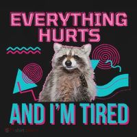 Everything Hurts And I’M Tired Funny Raccoon Meme Gym Cover Women's Hoodie thumb 2