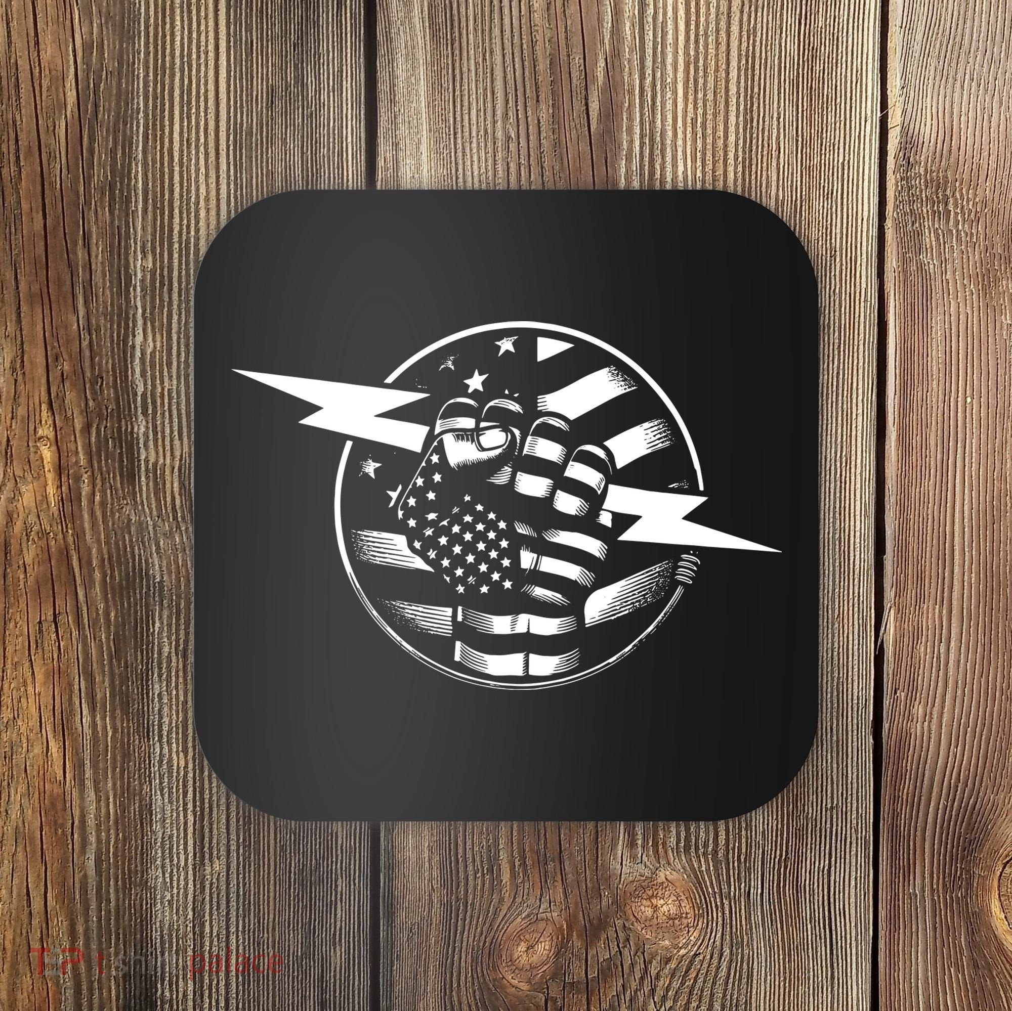Electrician Hero American Flag Electrical Worker For Coaster