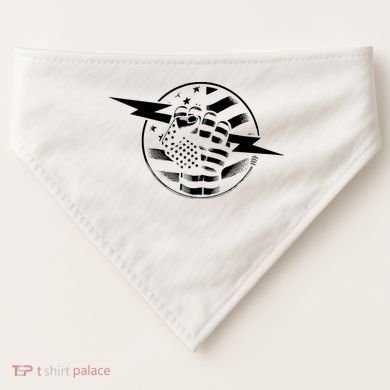 Electrician Hero American Flag Electrical Worker For USA-Made Doggie Bandana