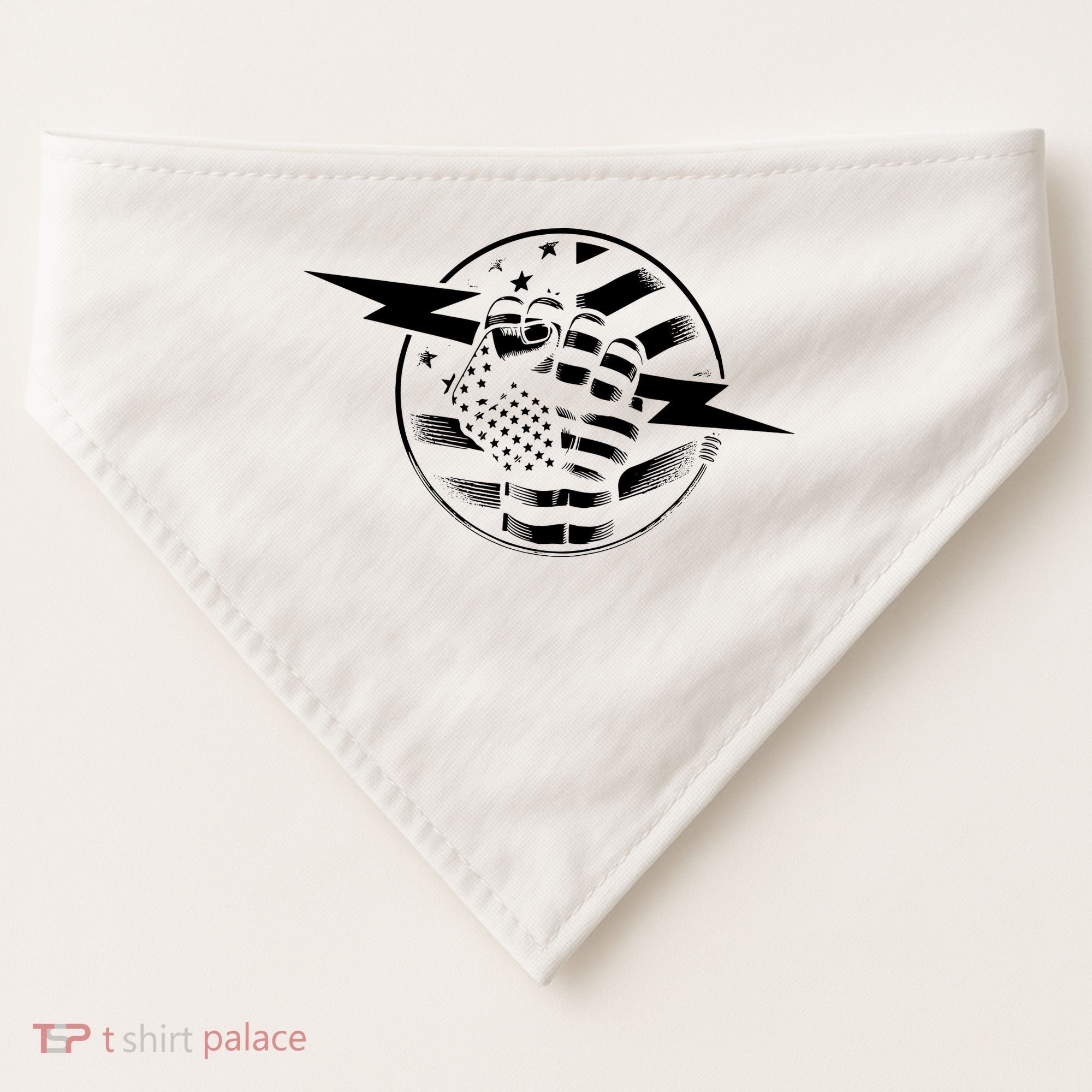 Electrician Hero American Flag Electrical Worker For USA-Made Doggie Bandana