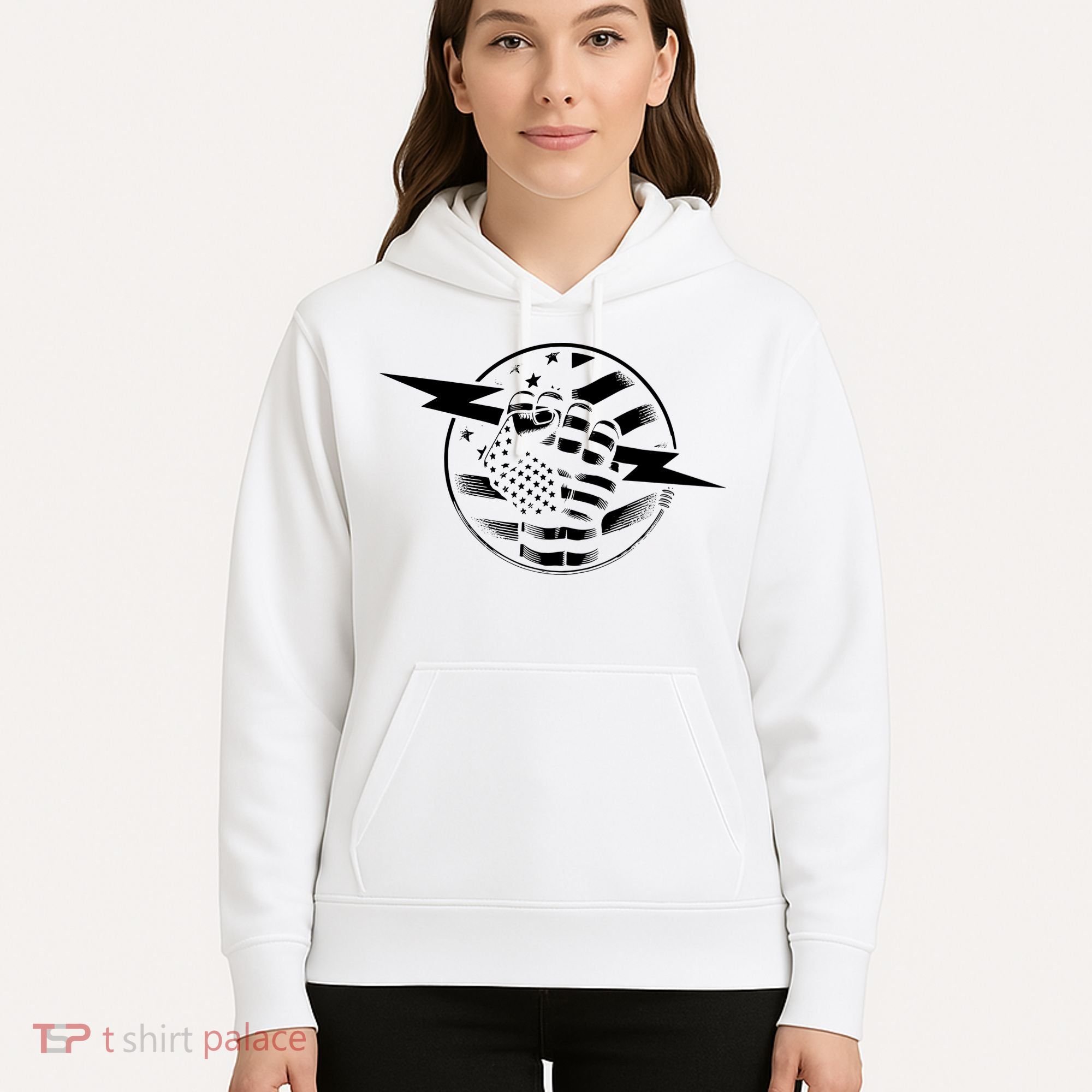 Electrician Hero American Flag Electrical Worker For Hoodie