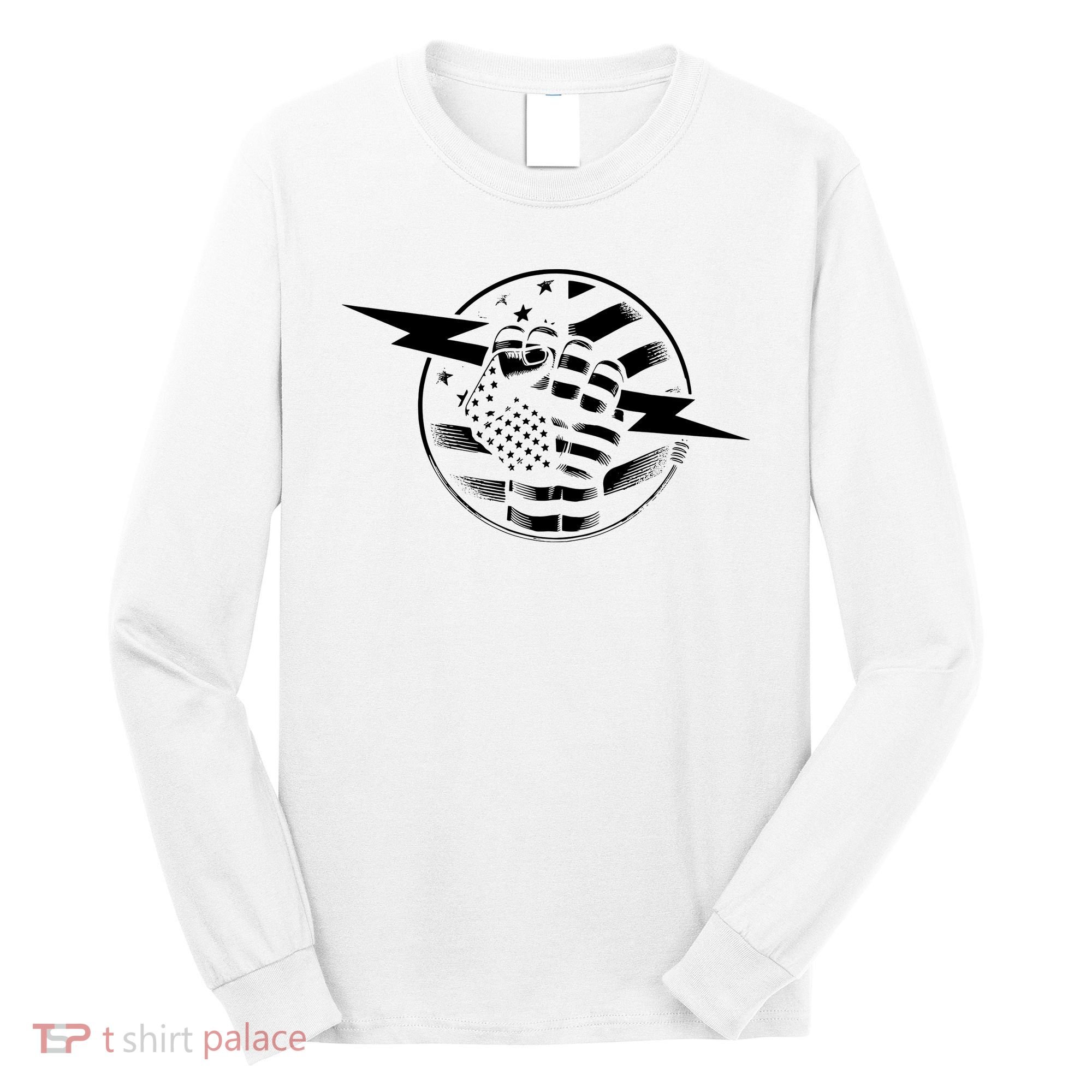 Electrician Hero American Flag Electrical Worker For Long Sleeve Shirt