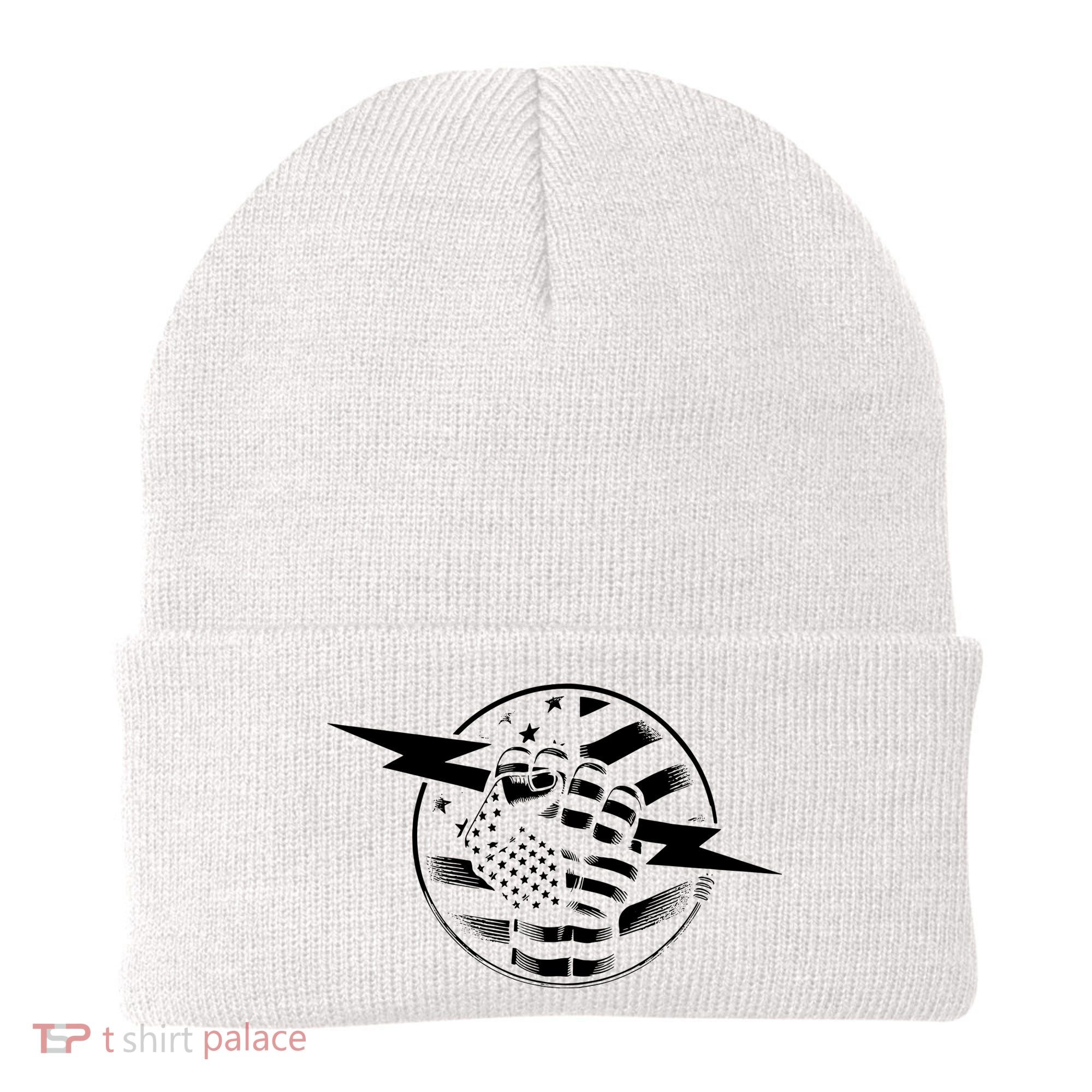 Electrician Hero American Flag Electrical Worker For Beanie