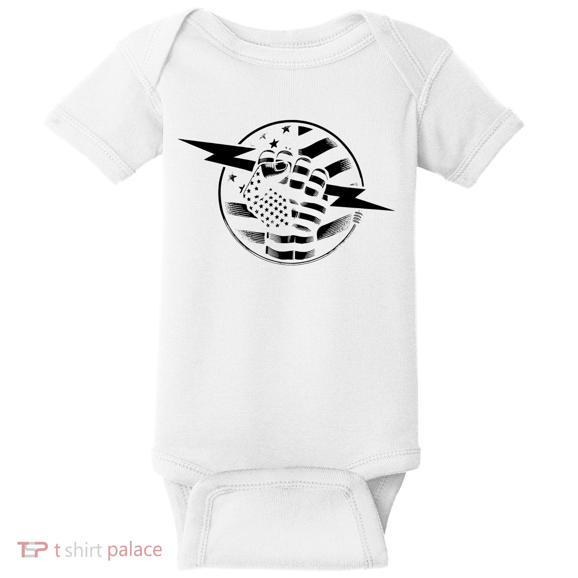Electrician Hero American Flag Electrical Worker For Baby Bodysuit