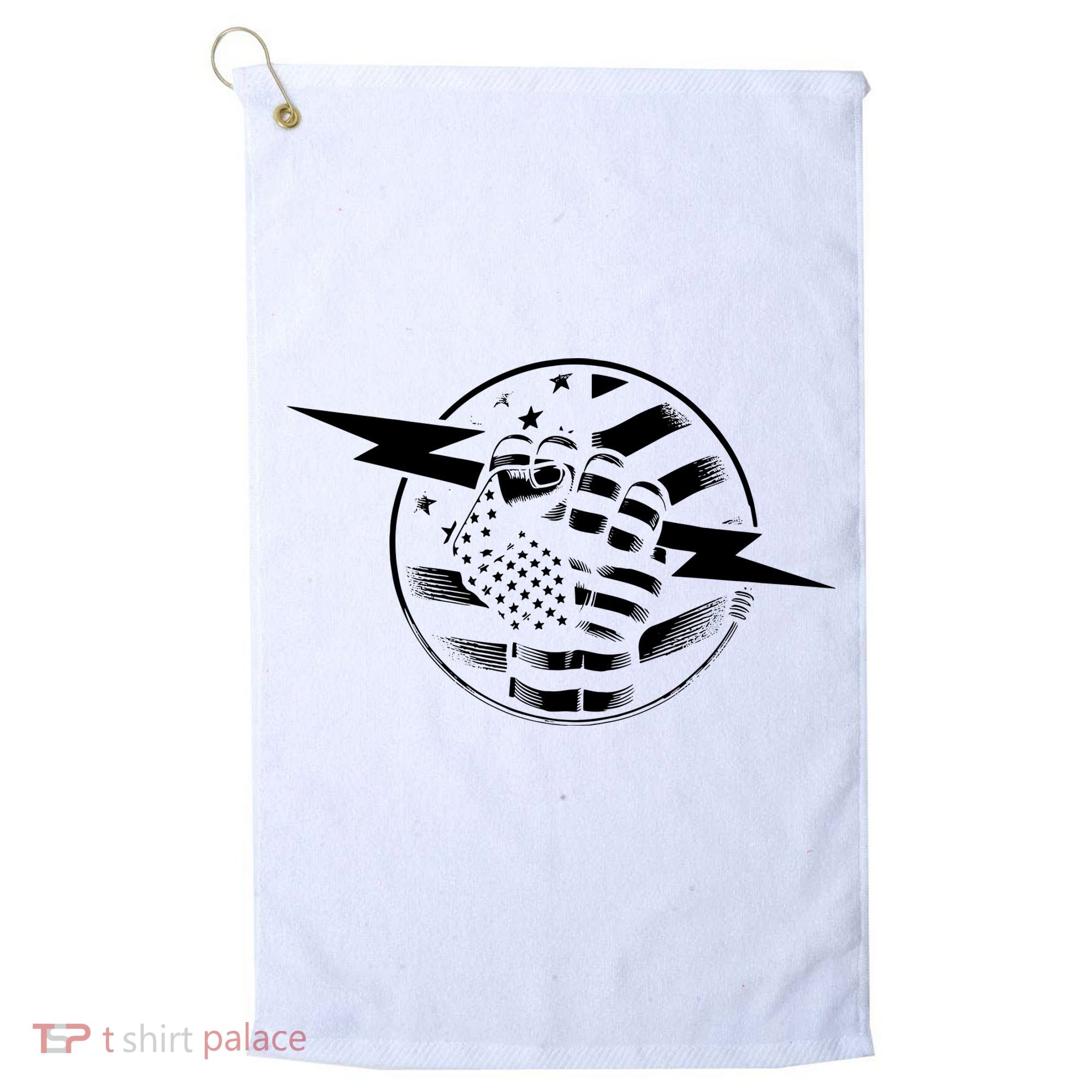 Electrician Hero American Flag Electrical Worker For Golf Towel