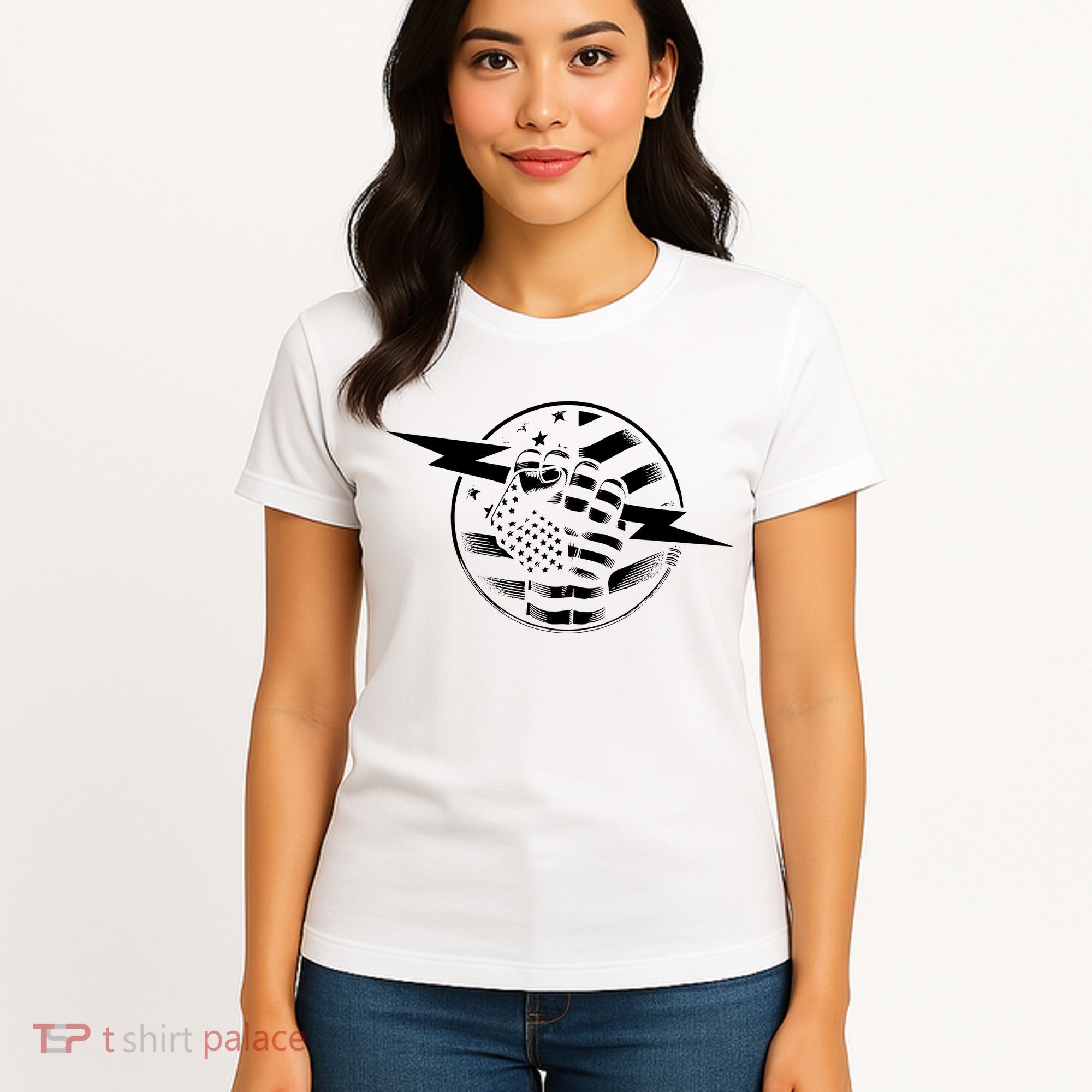 Electrician Hero American Flag Electrical Worker For Women's T-Shirt