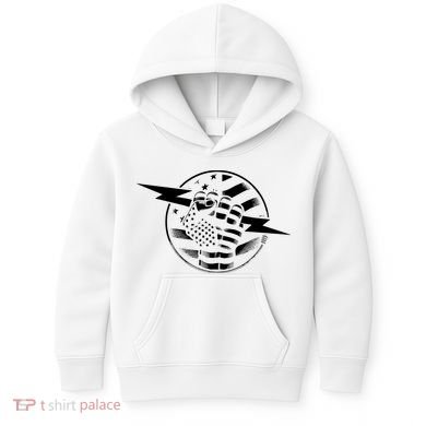 Electrician Hero American Flag Electrical Worker For Kids Hoodie