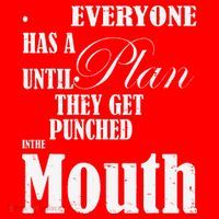 Everyone Has A Plan Until They Get Punched In The Mouth Santa Hat thumb 1