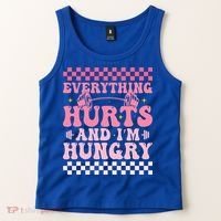 Everything Hurts And Im Hungry Workout Gym Tank Top thumb 2
