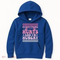 Everything Hurts And Im Hungry Workout Gym Kids Hoodie thumb 0