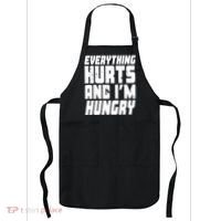 Everything Hurts And Im Hungry Funny Apron thumb 0
