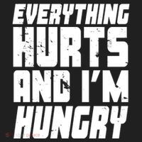 Everything Hurts And Im Hungry Funny Beanie thumb 2