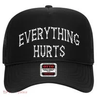 Everything Hurts Bone Letters Hat thumb 0