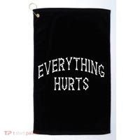 Everything Hurts Bone Letters Golf Towel thumb 0