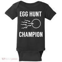Egg Hunt Champion Gift Funny Dad Easter Pregnancy Announcement Gift Baby Bodysuit thumb 0