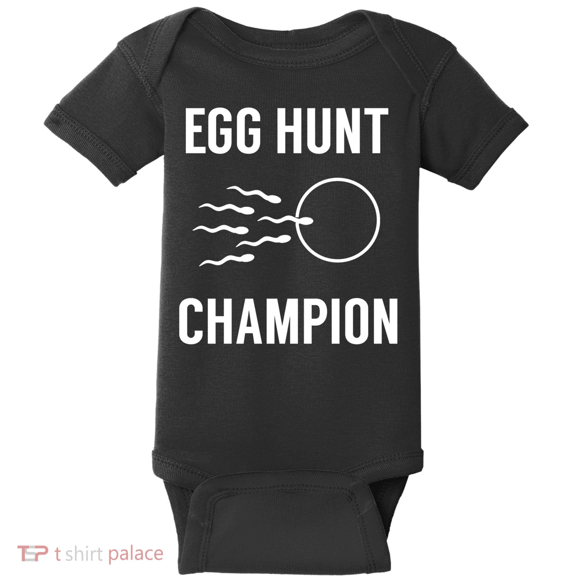 Egg Hunt Champion Gift Funny Dad Easter Pregnancy Announcement Gift Baby Bodysuit