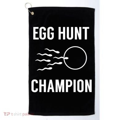 Egg Hunt Champion Gift Funny Dad Easter Pregnancy Announcement Gift Golf Towel