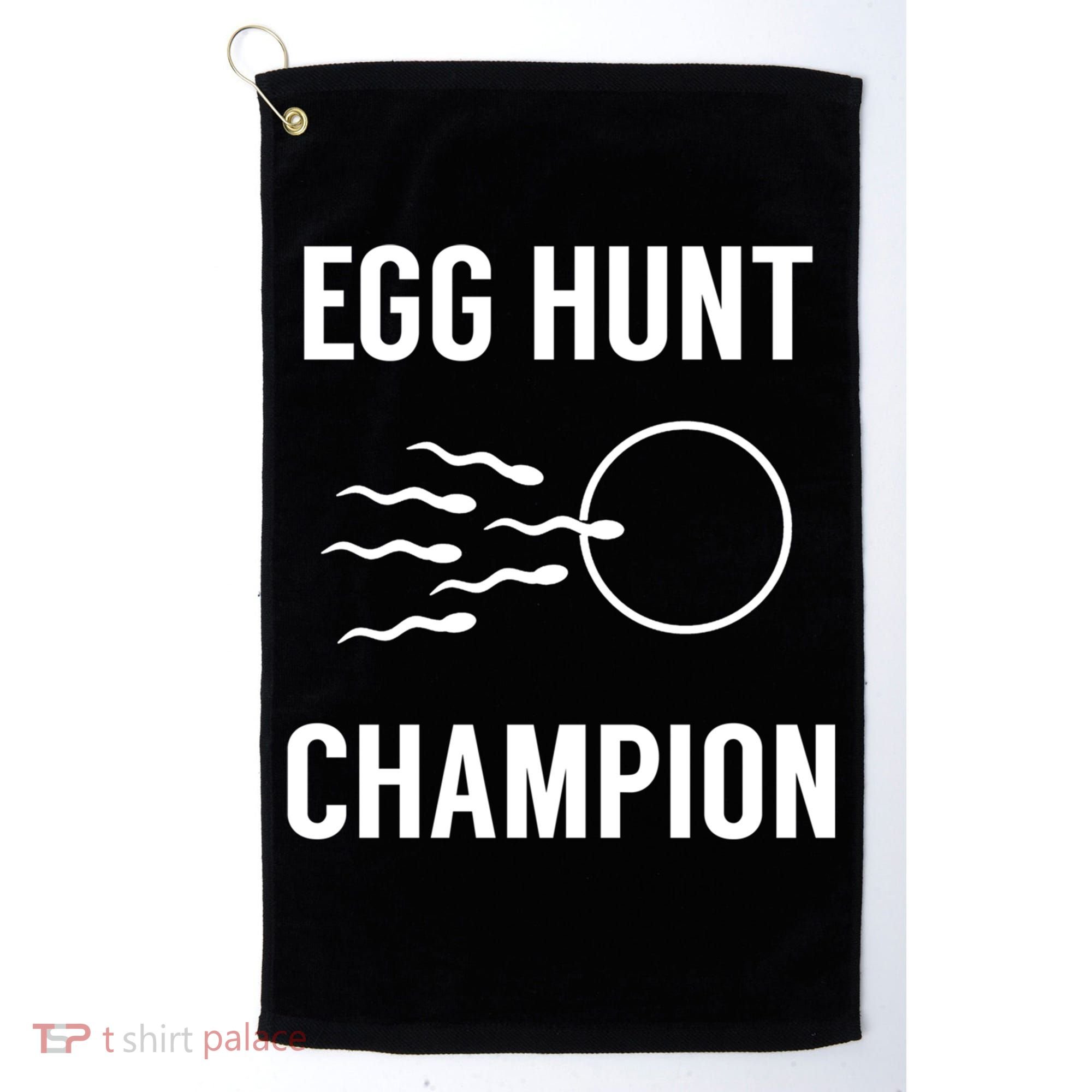 Egg Hunt Champion Gift Funny Dad Easter Pregnancy Announcement Gift Golf Towel