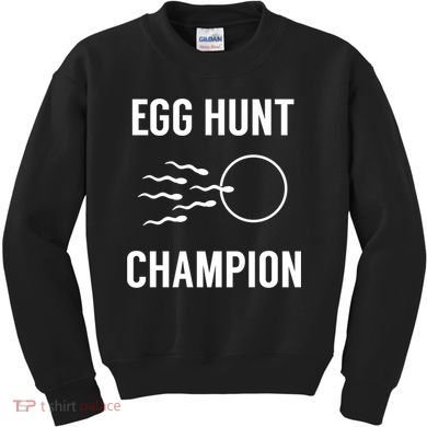 Egg Hunt Champion Gift Funny Dad Easter Pregnancy Announcement Gift Kids Sweatshirt