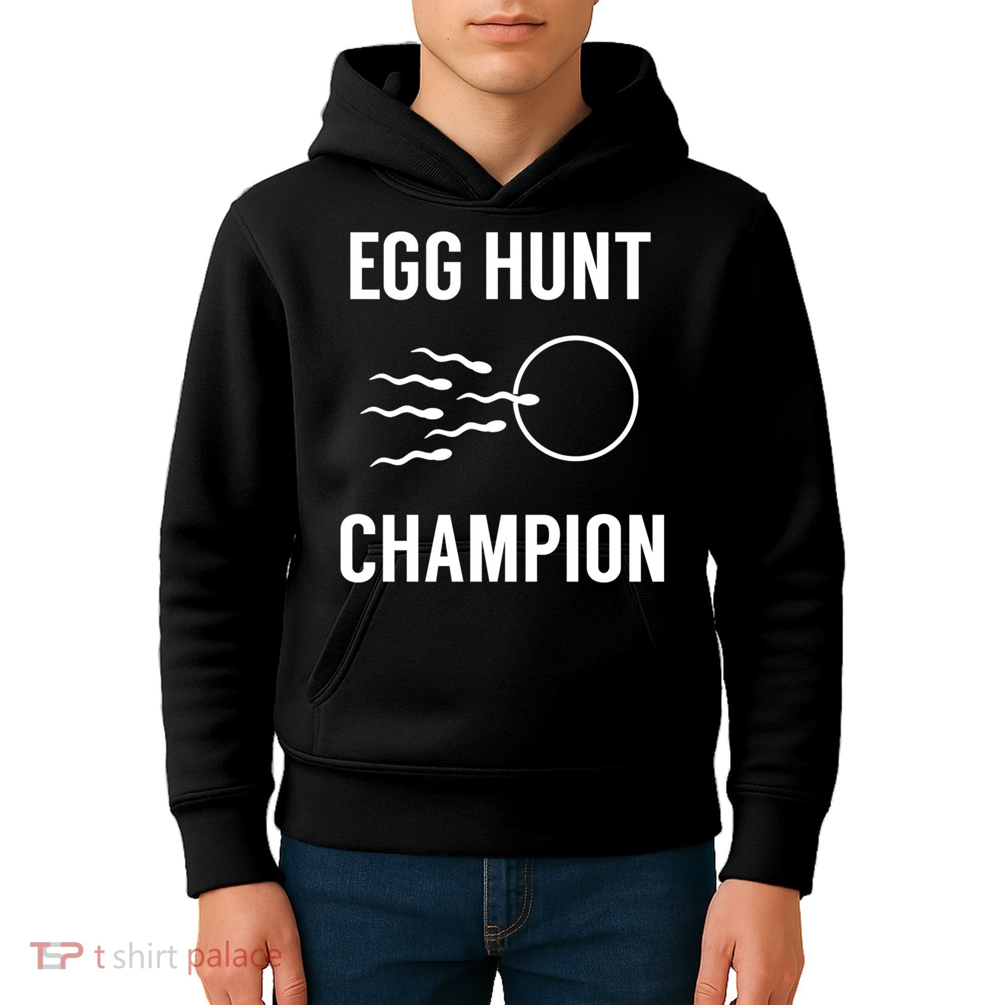Egg Hunt Champion Gift Funny Dad Easter Pregnancy Announcement Gift Kids Hoodie
