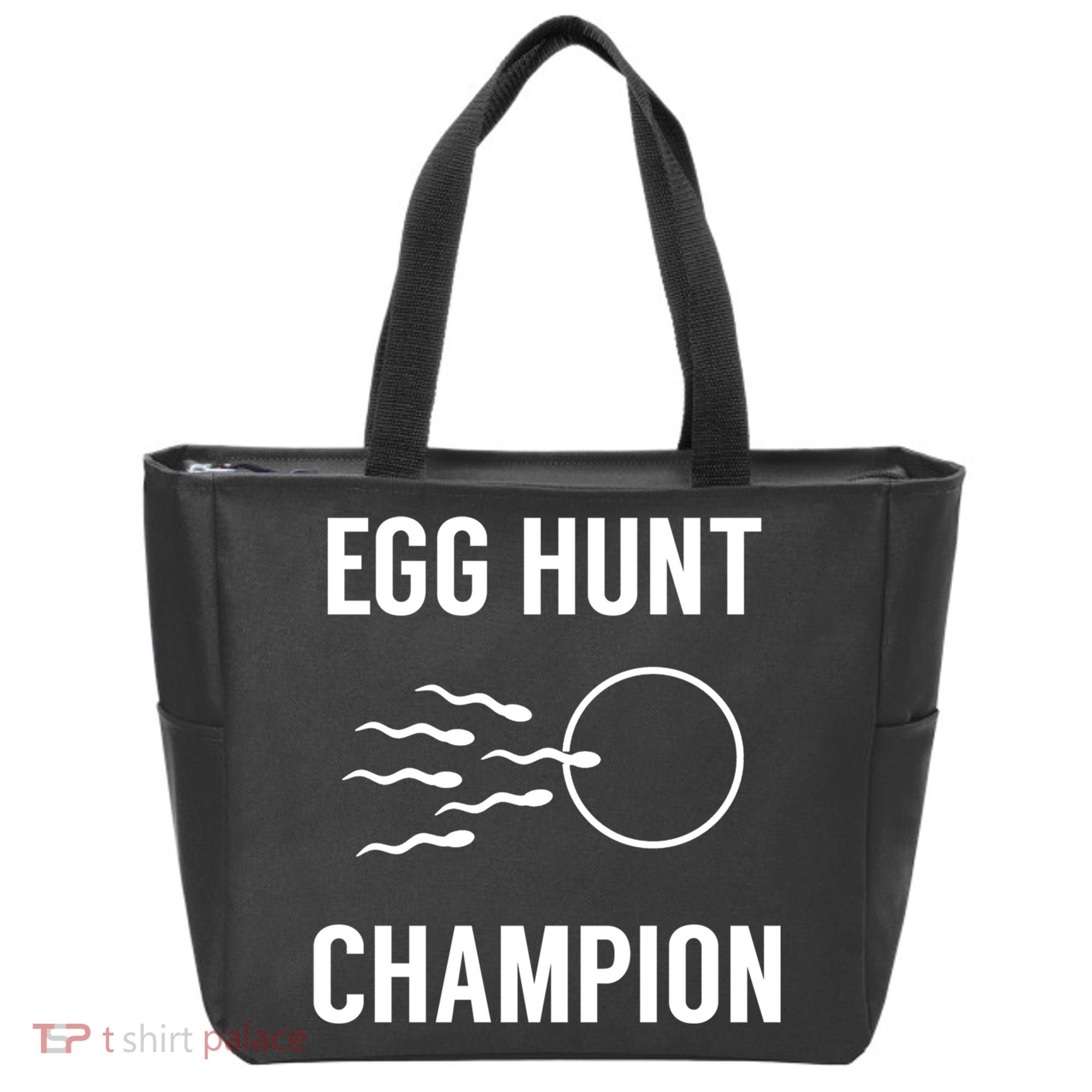 Egg Hunt Champion Gift Funny Dad Easter Pregnancy Announcement Gift Tote Bag