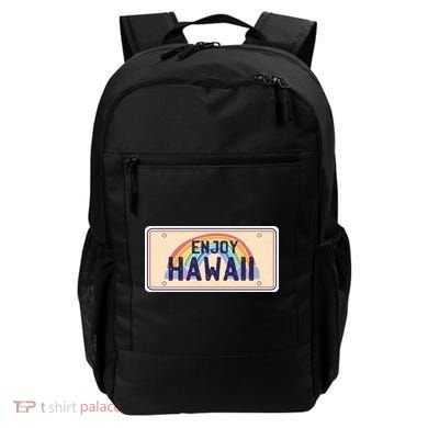 Enjoy Hawaii Car Plate Backpack