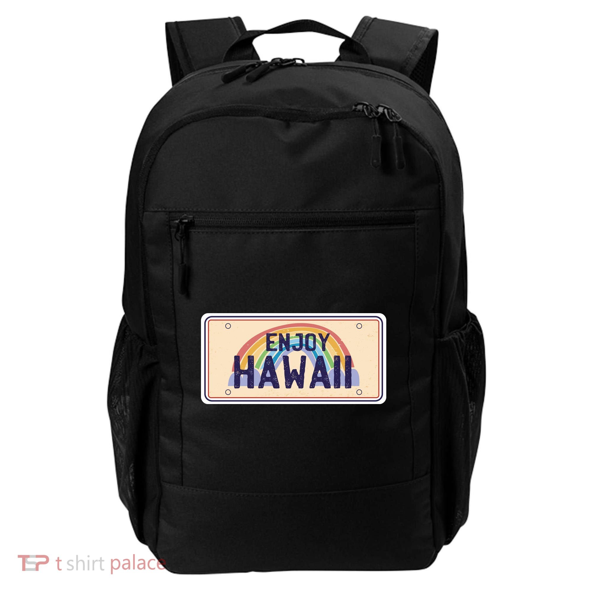 Enjoy Hawaii Car Plate Backpack