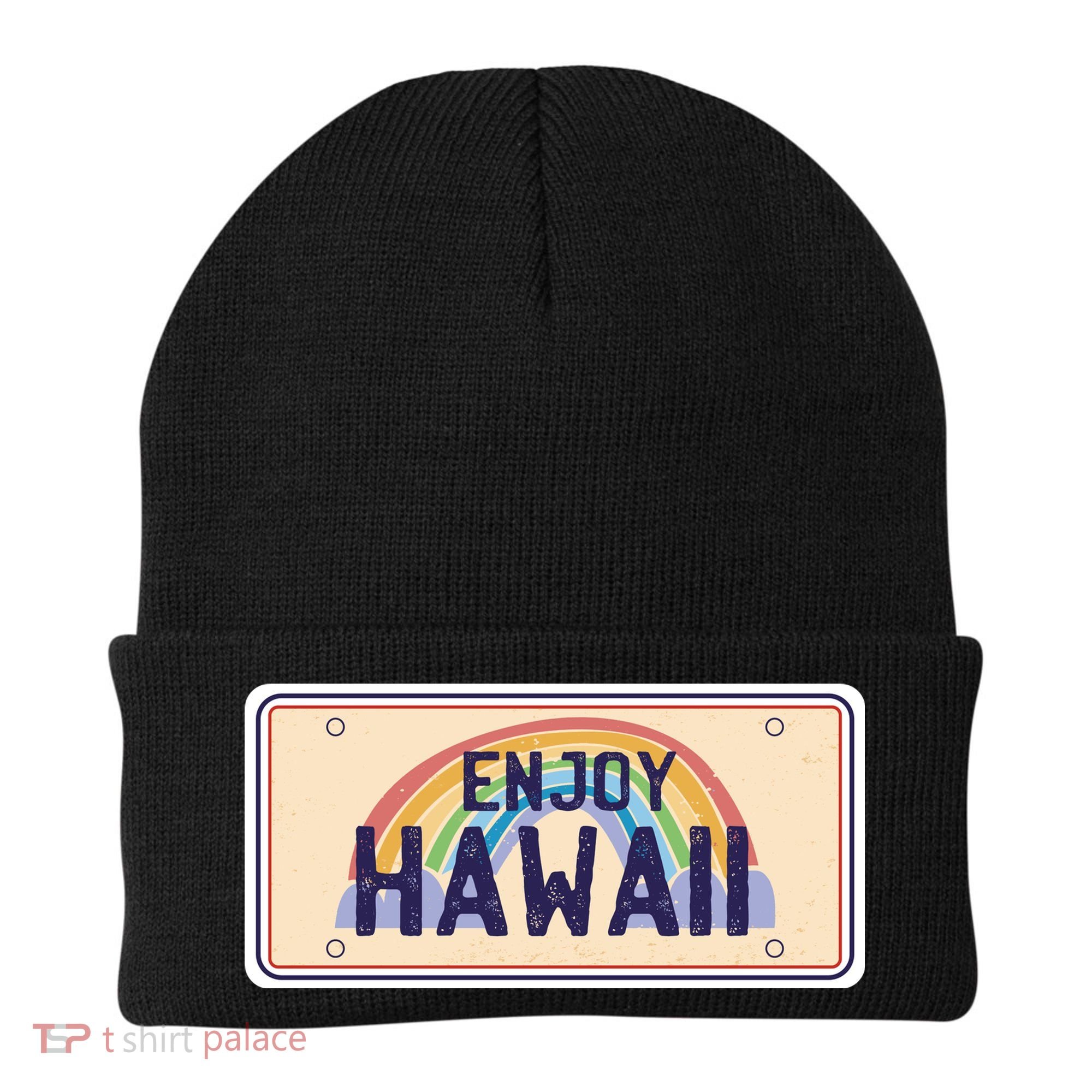 Enjoy Hawaii Car Plate Beanie