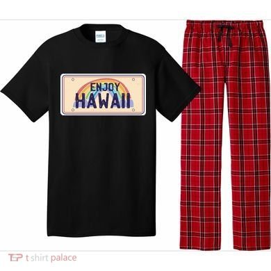 Enjoy Hawaii Car Plate Pajama Set